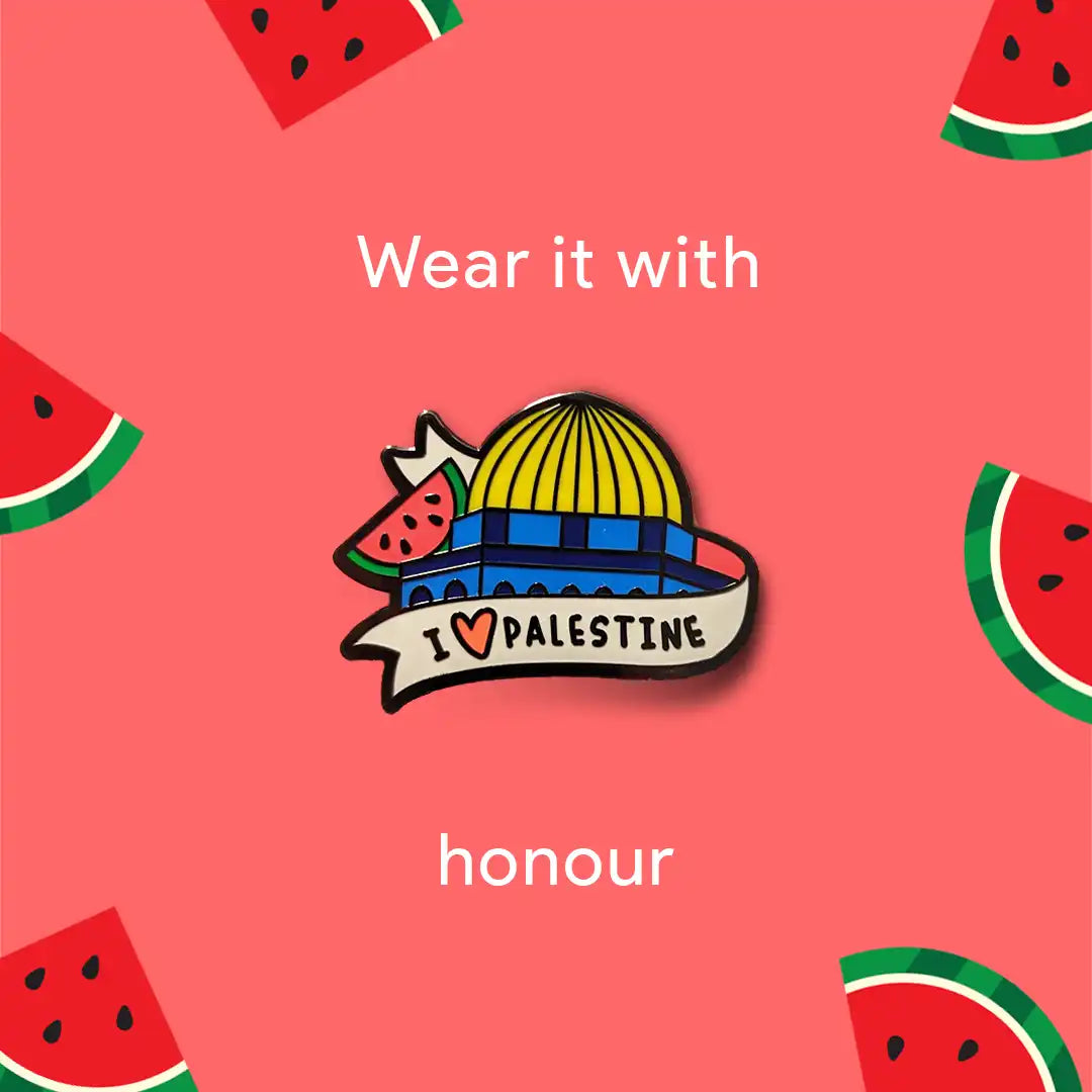 I Love Palestine Pin Badge