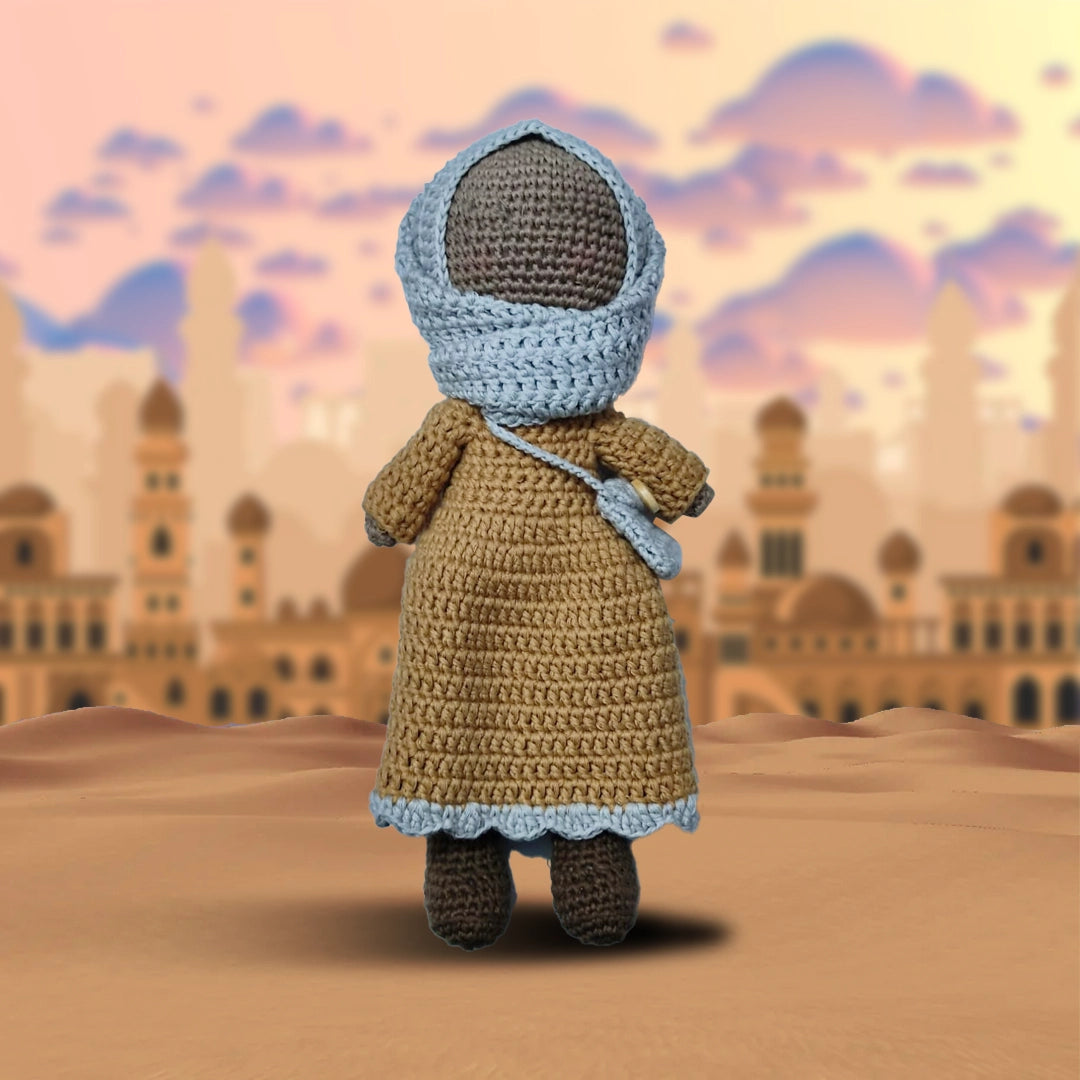 mylilmaryam crocheted hijab doll in pink without lashes