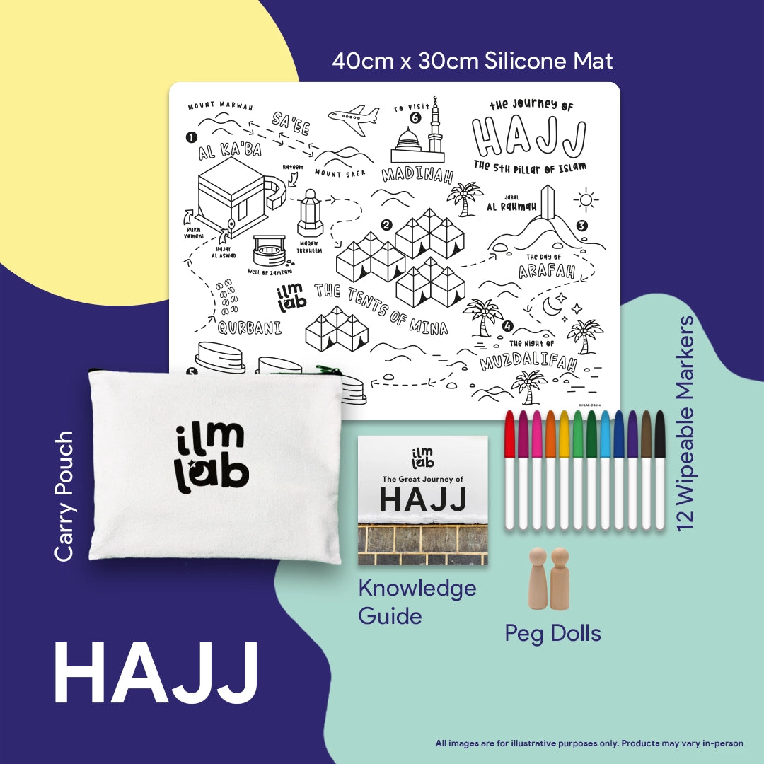 Hajj Themed Wipeable Colouring Mat