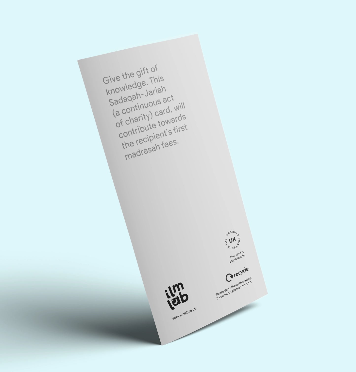 My First Madrasah Fee Card - Dark Version