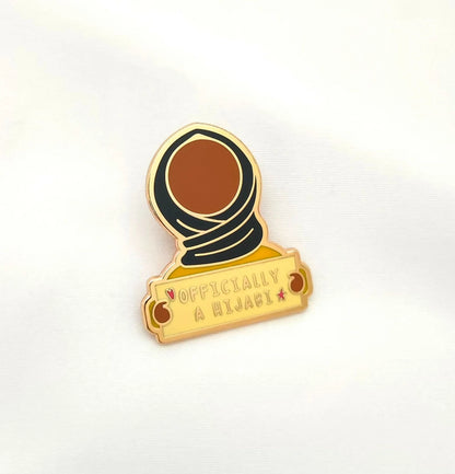 Officially a Hijabi Enamel Pin - Dark skin tone