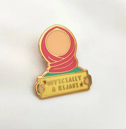 Officially a Hijabi Enamel Pin - Light skin tone