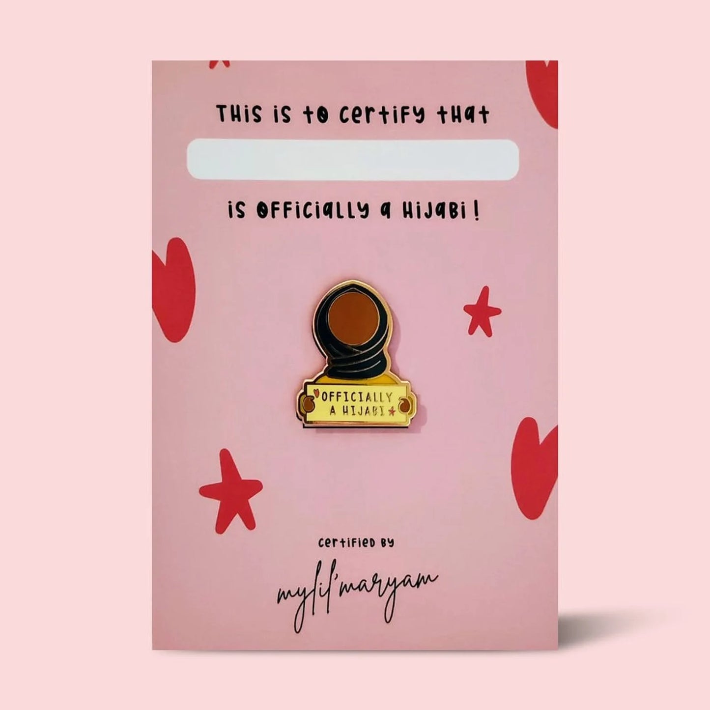 Officially a Hijabi Enamel Pin - Dark skin tone