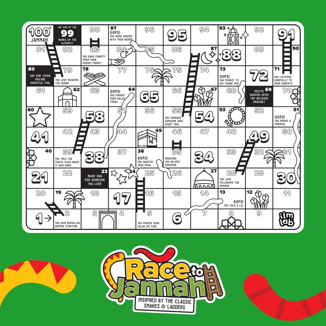 Race to Jannah™ Wipeable Colouring Mat